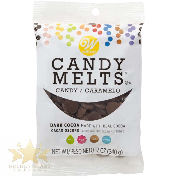 Wilton Candy Melts – Dark Cocoa – Golden Stars Trading