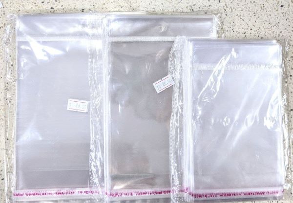 Clear Resealable OPP Bag with Hanging Header and Adhesive Strip (100ct ...