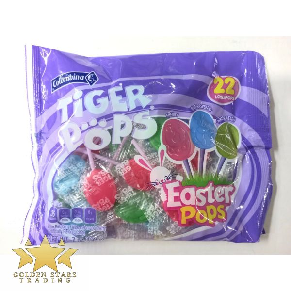 Columbina Tiger Pops Assorted Flavoured Easter Lollipops (22ct ...