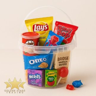 Clear Bucket with Lid and Handle