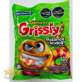 Colombina Grissly Sour Worms 250g (100pcs)